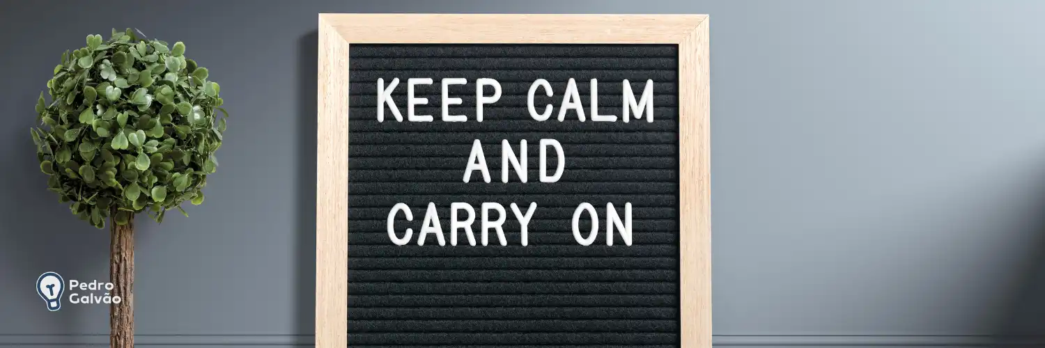 Quadro escrito keep calm